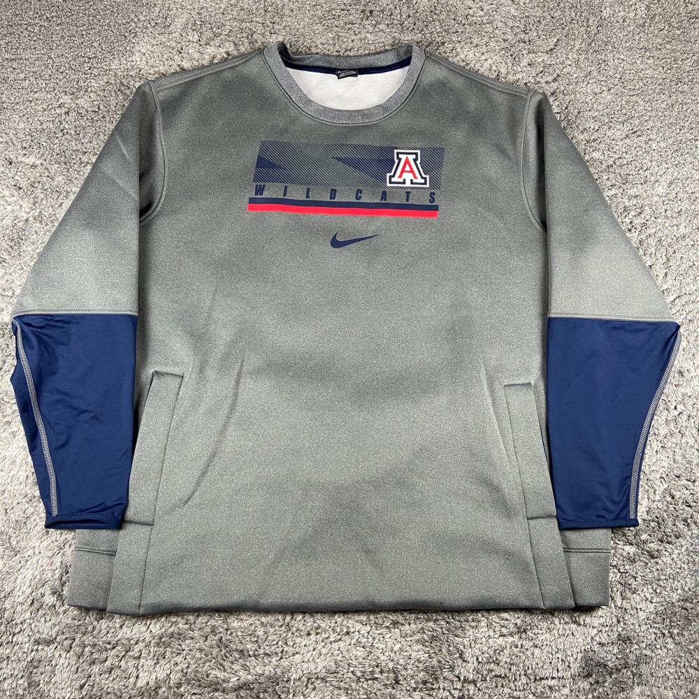 Nike On Field Arizona Wildcats Sweatshirt Mens 3XL Grey Dri-Fit Crewneck CQ6127